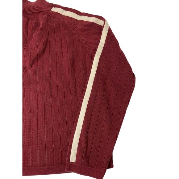 Vintage Abercrombie & Fitch Men’s X-Large Quarter 1/4 Zip Pullover Sweater Red - Picture 4 of 4